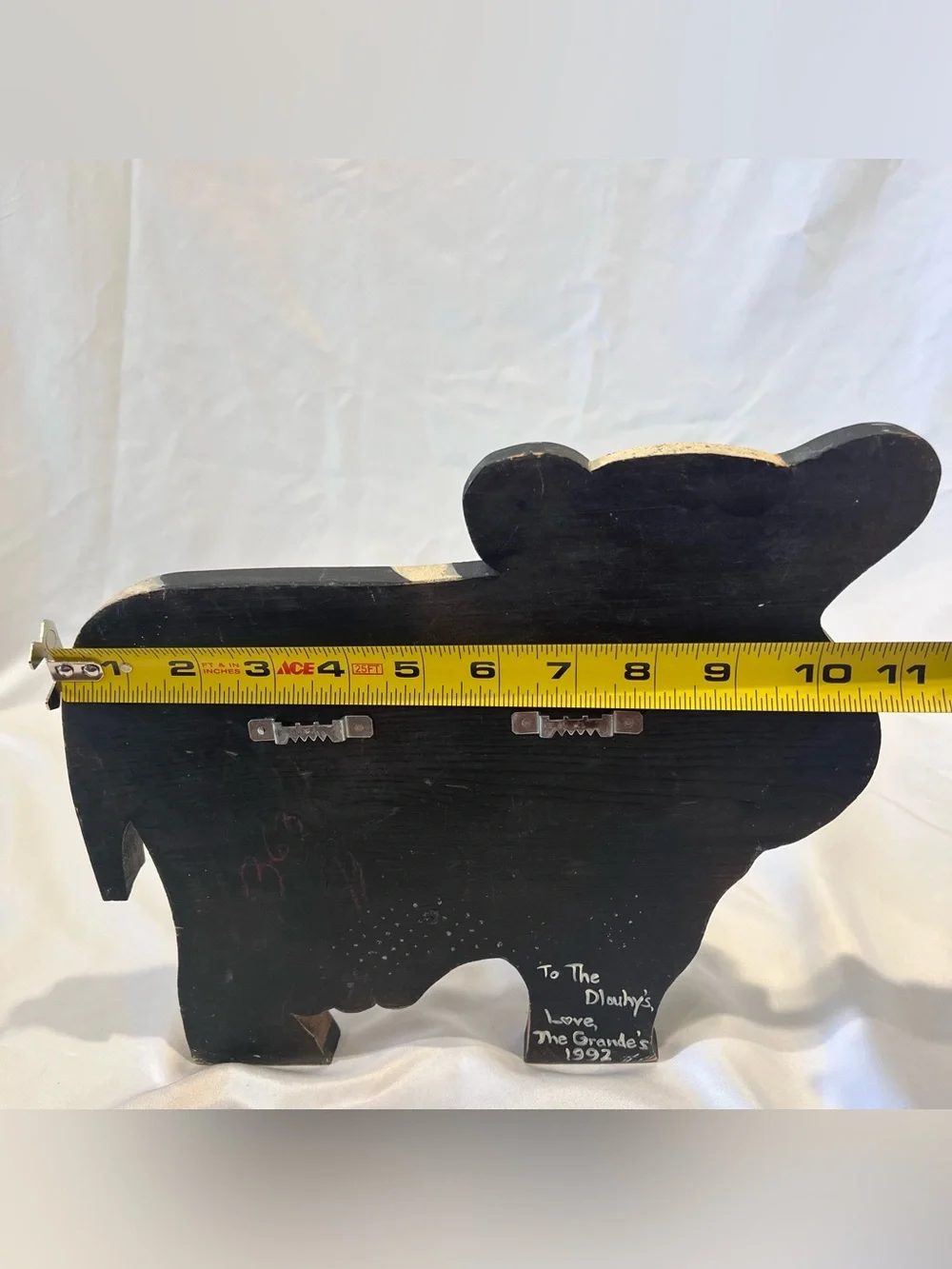 Hand Painted Wooden Cow Wall Peg Rack